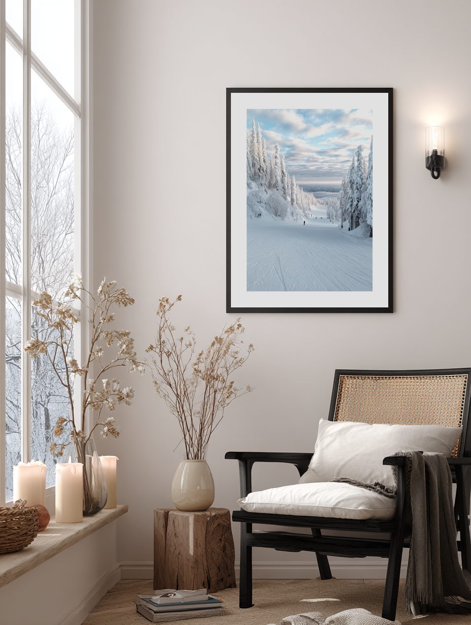 Ski Slope Morning Light Poster