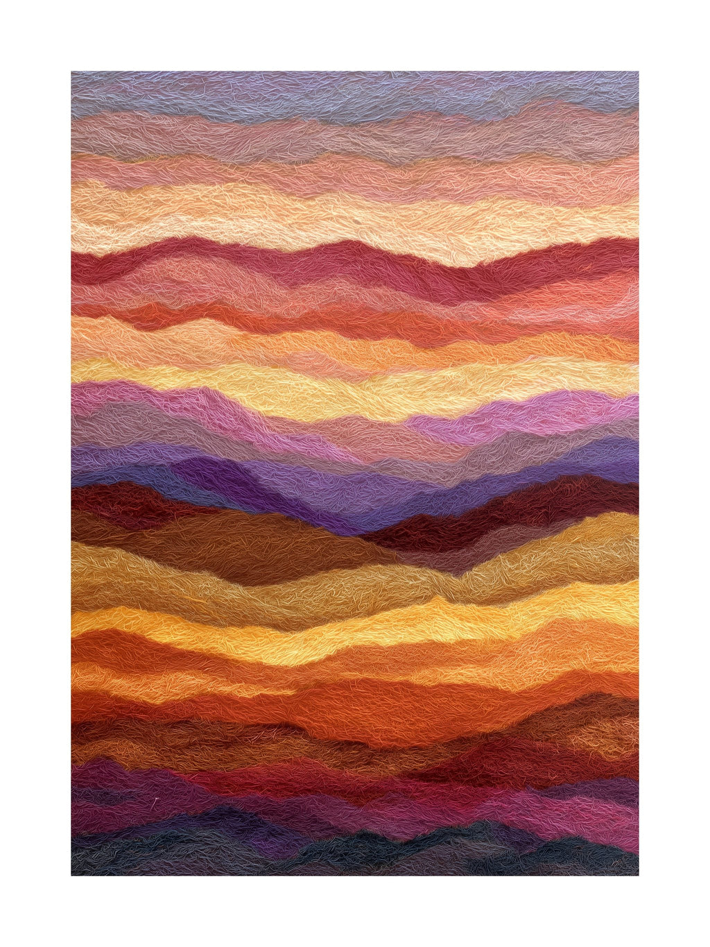 Abstract Autumn Mountains Poster