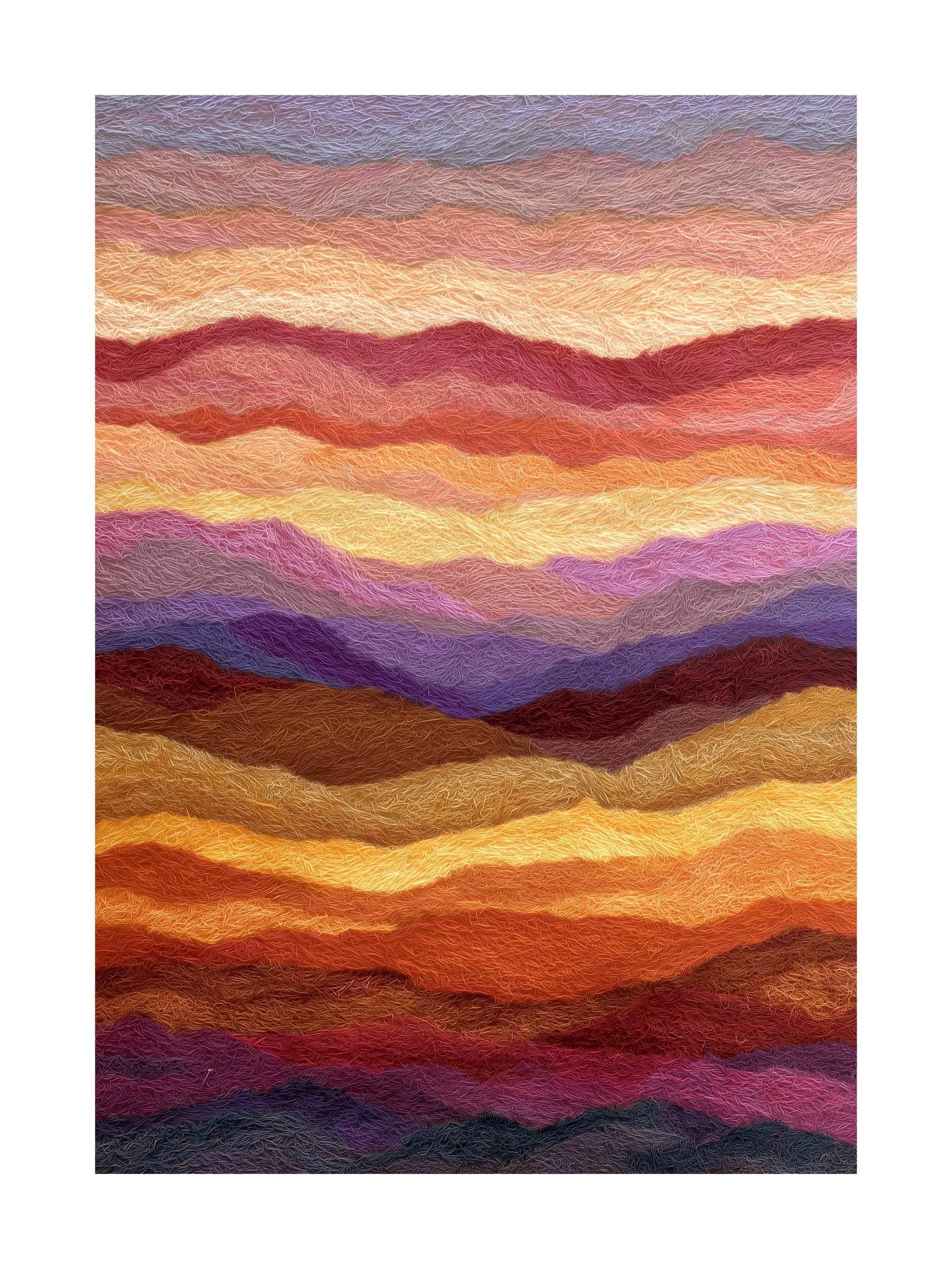 Abstract Autumn Mountains Poster