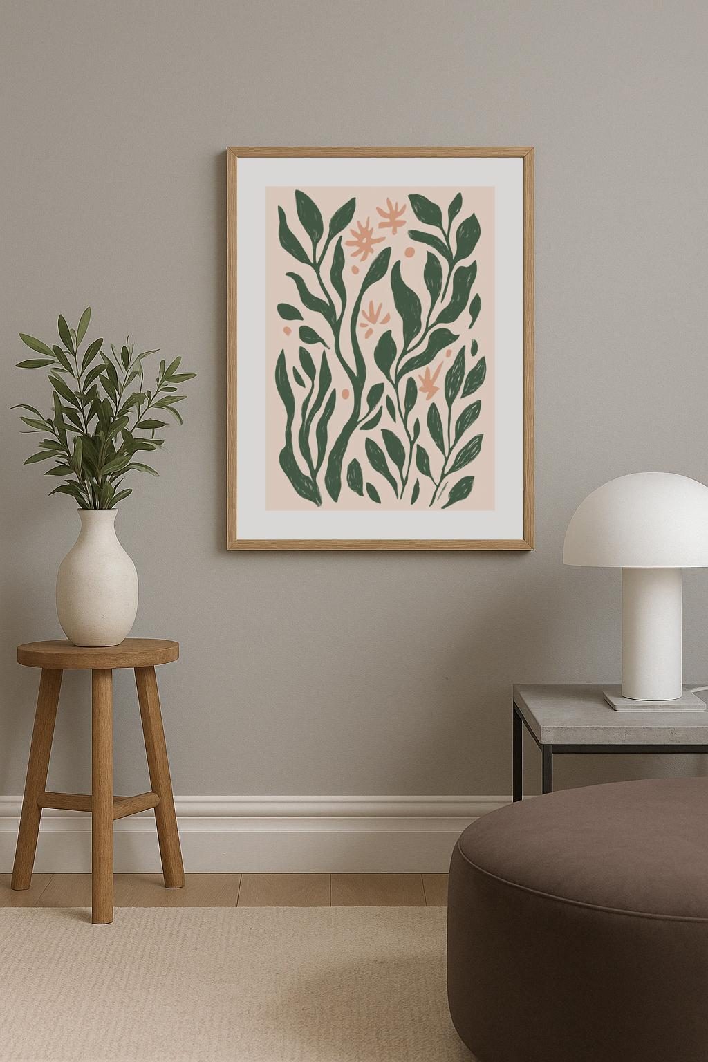 Bold Botanical Shapes Poster