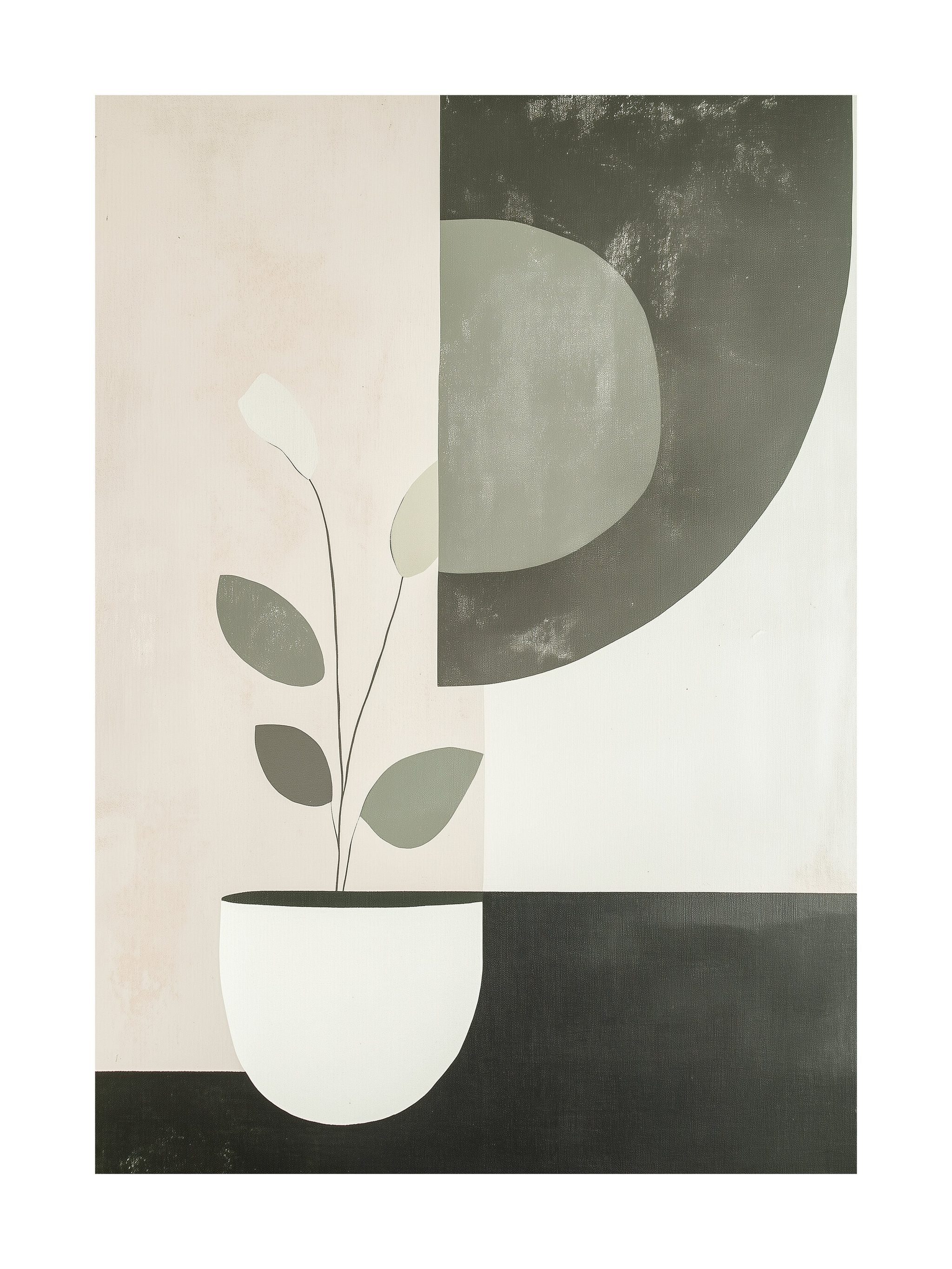 Modern Leaf Pot Poster