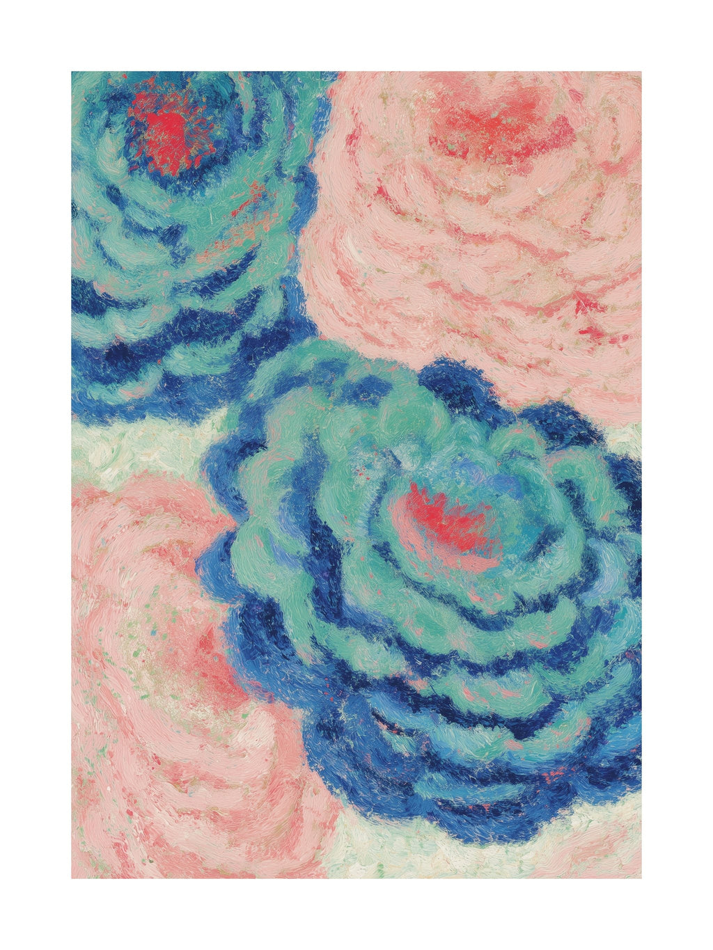 Blue Garden Bloom Poster