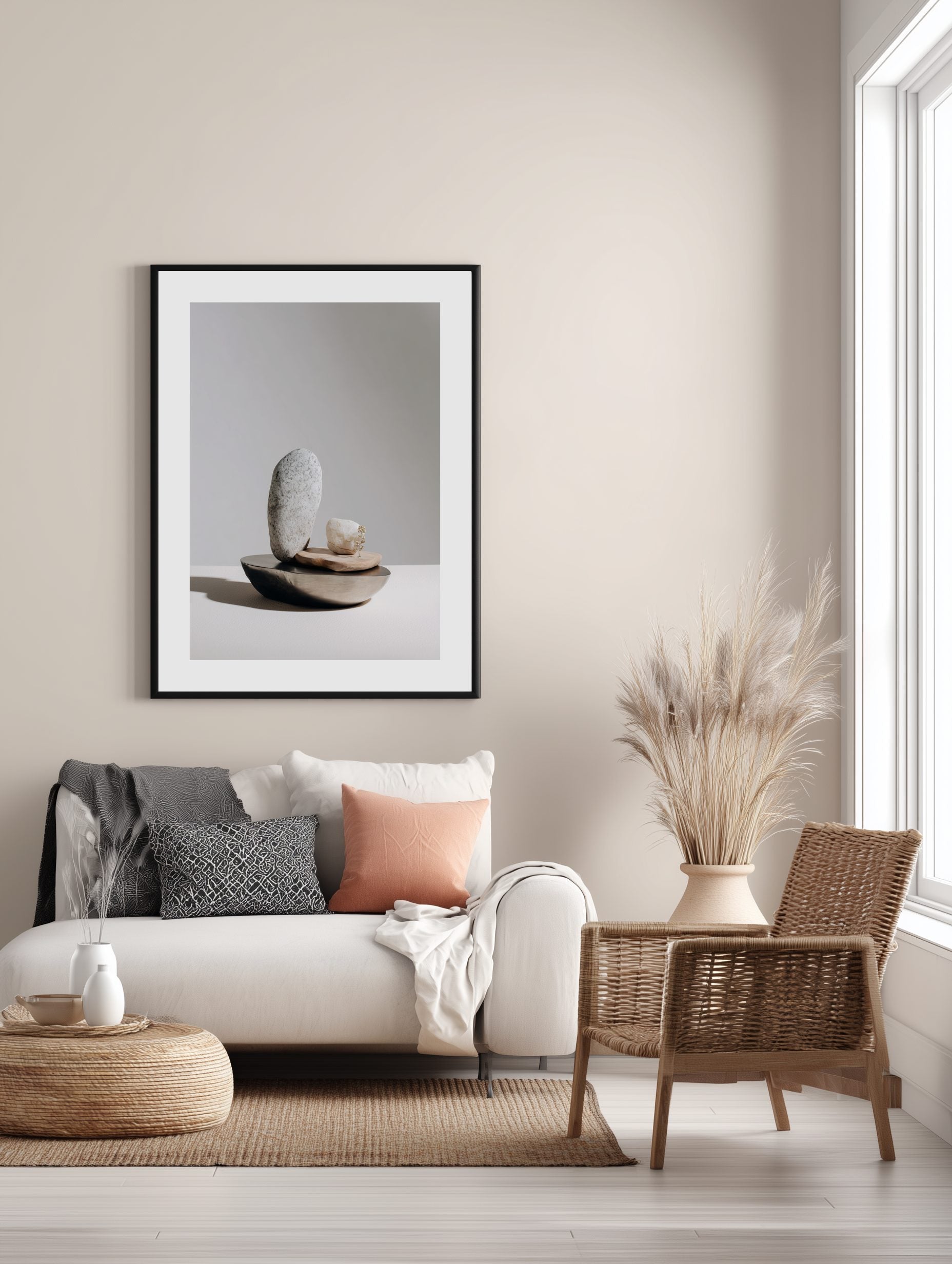 Modern Stone Sculpture Poster