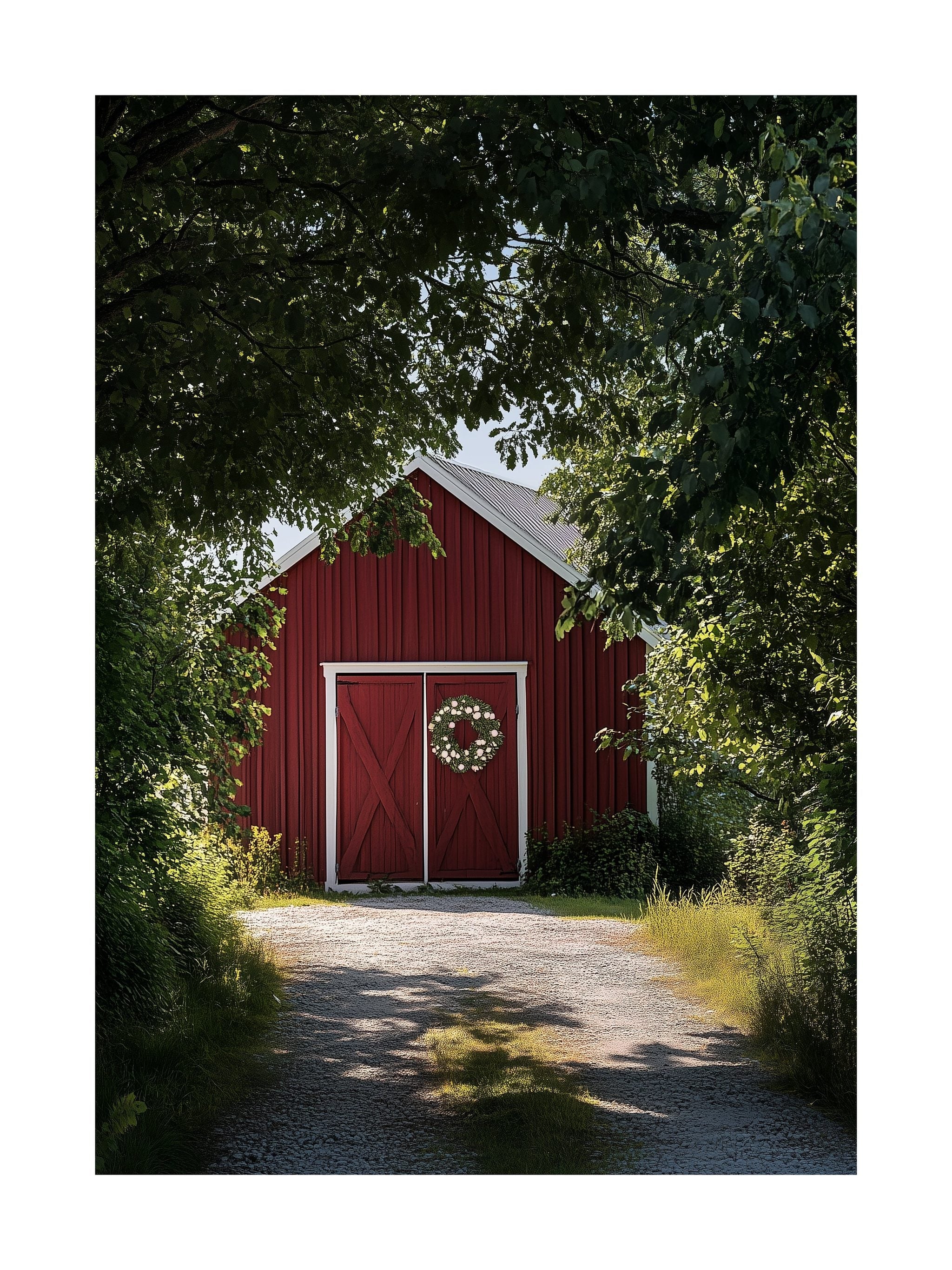 Midsummer Red Barn Poster
