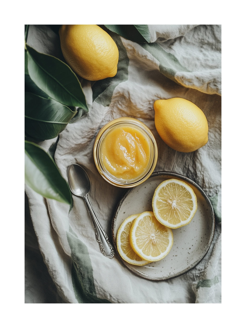 Lemon Curd Flat Lay Poster