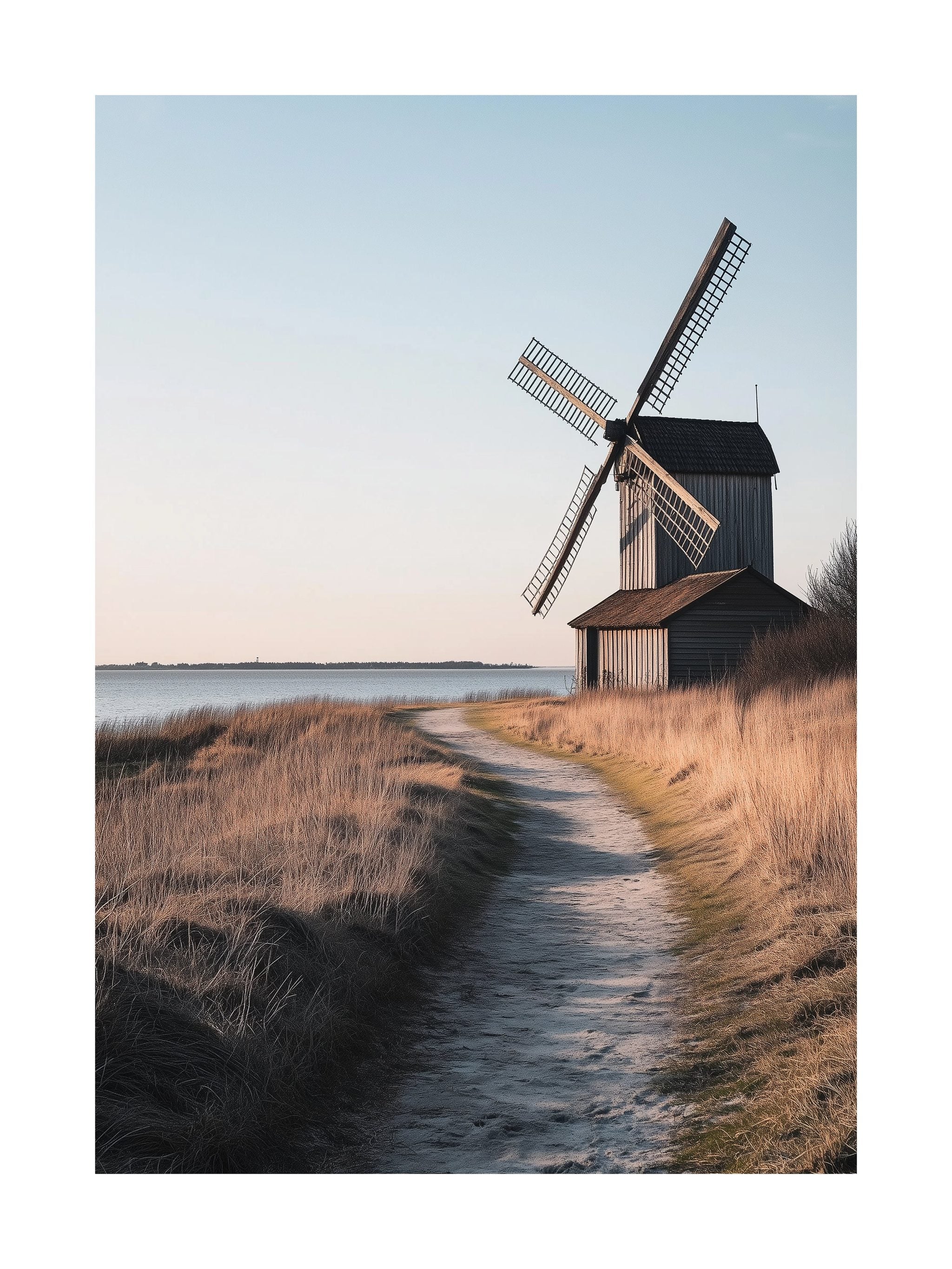 Gotland Windmill Path Poster