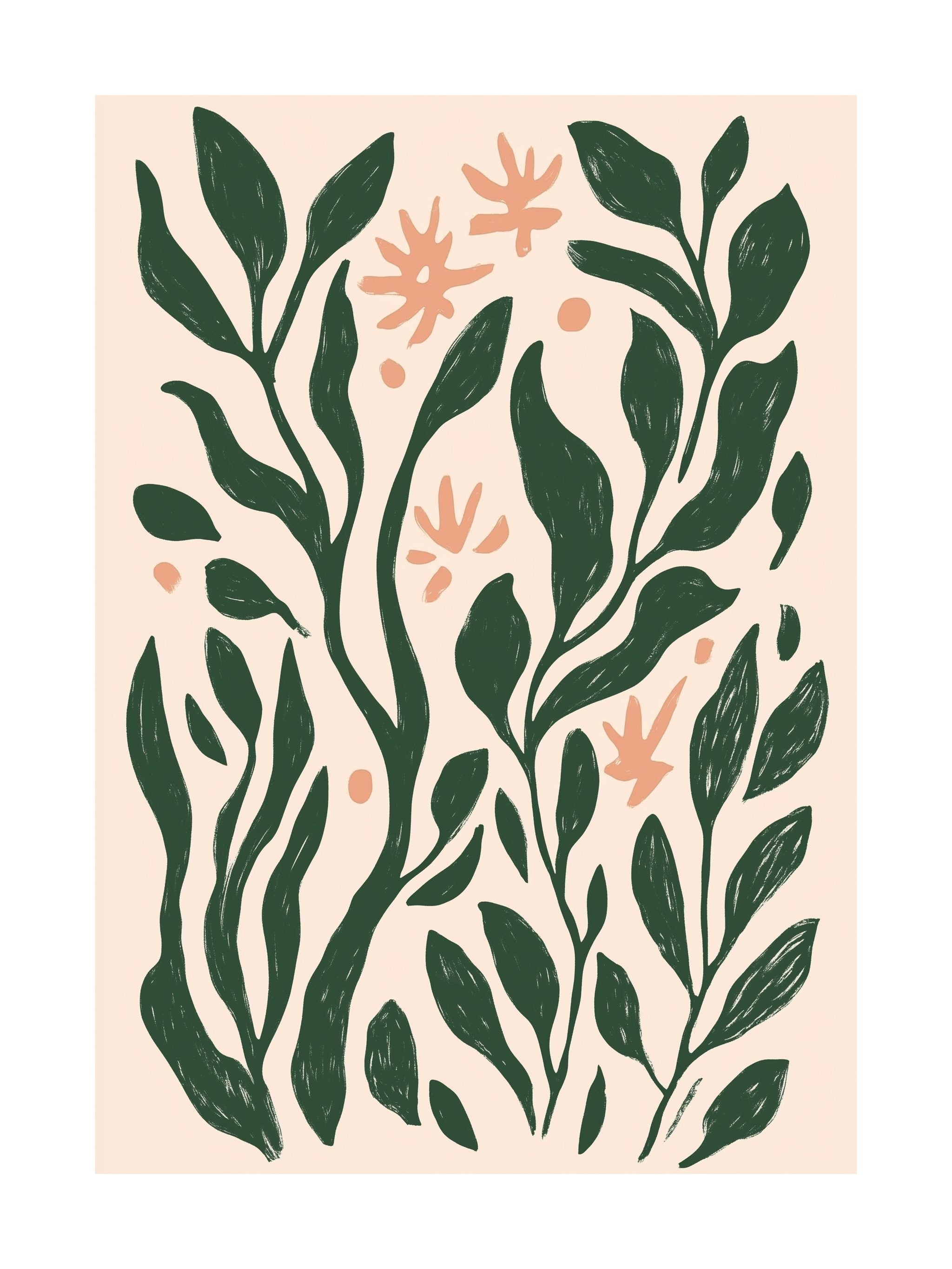 Bold Botanical Shapes Poster