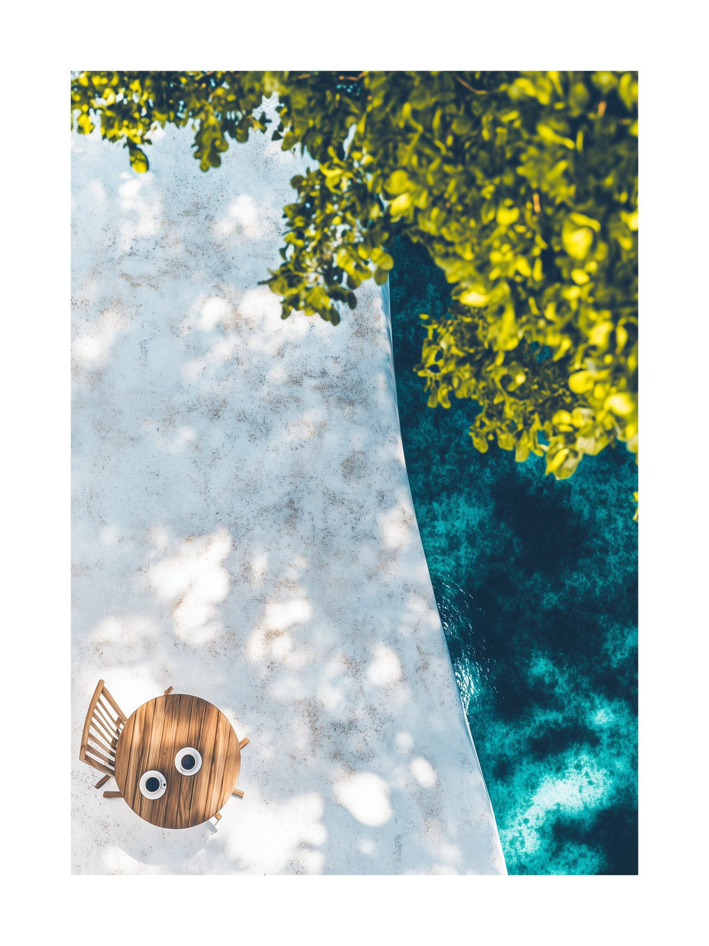 Sunlit Café Corner Poster