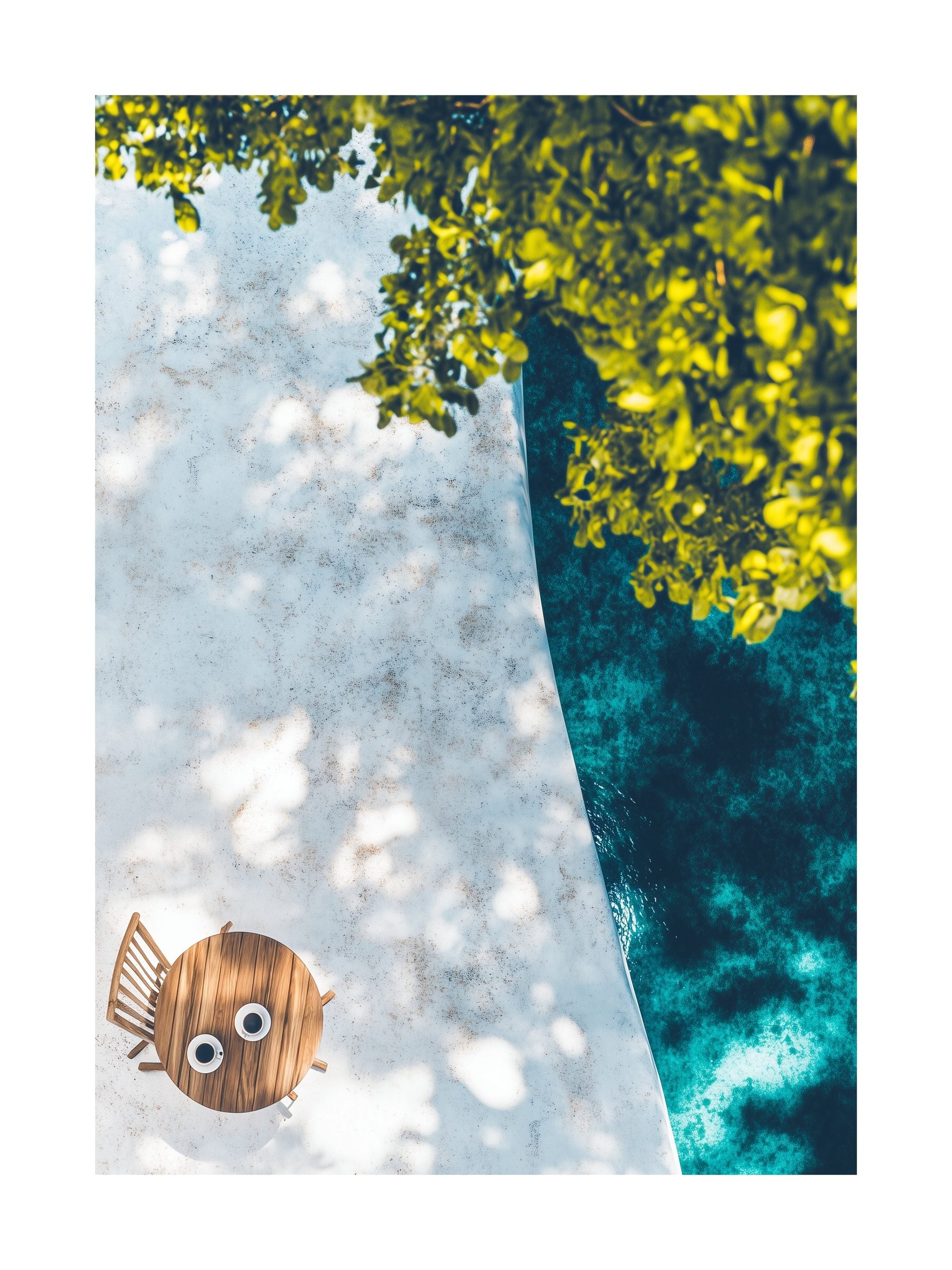 Sunlit Café Corner Poster