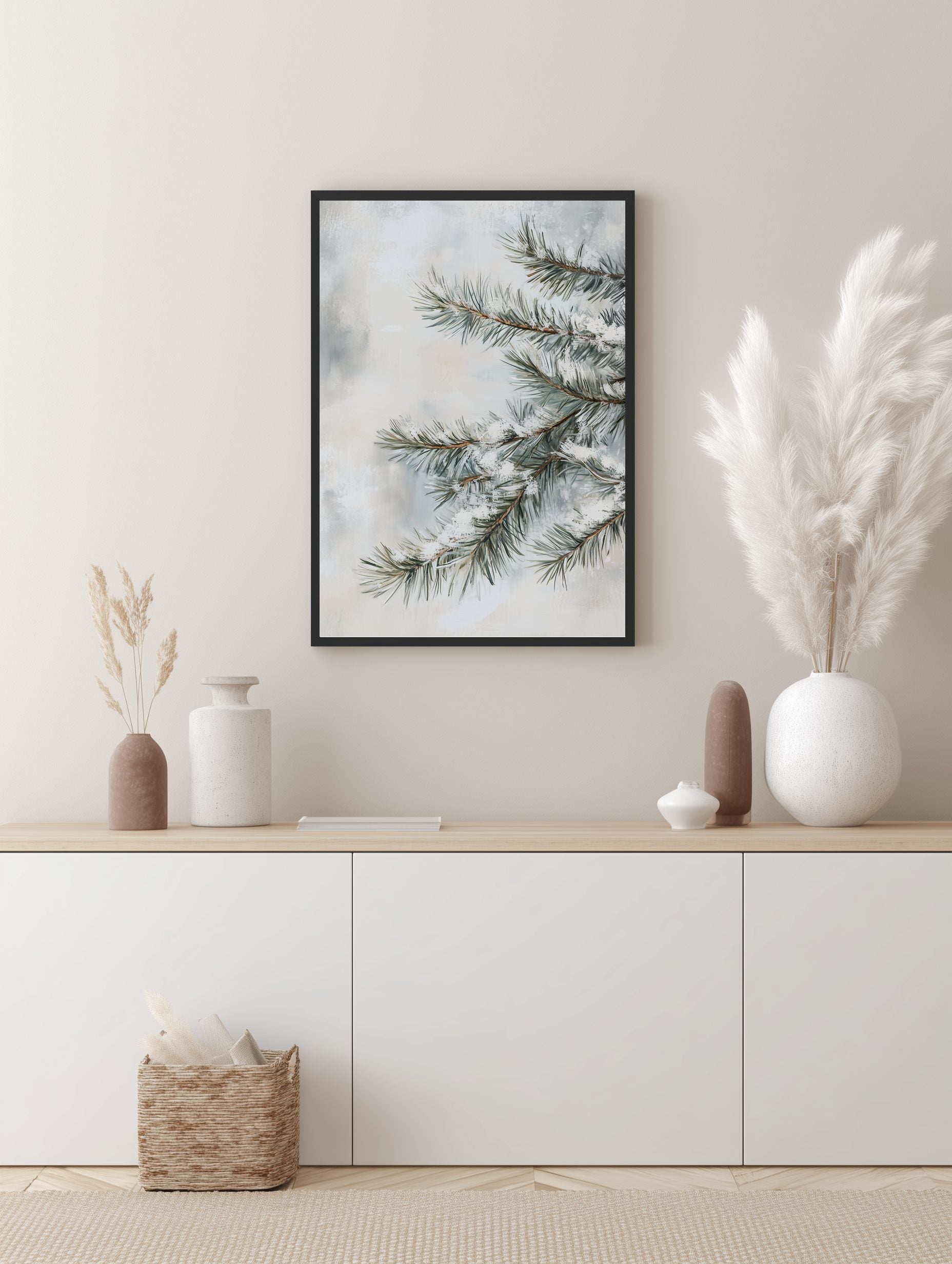 Frosted Pine Sprigs Poster