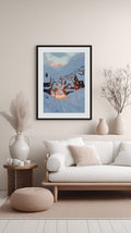 Alpine Village Sunset Poster