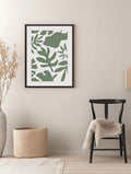 Green Botanical Cutout Poster