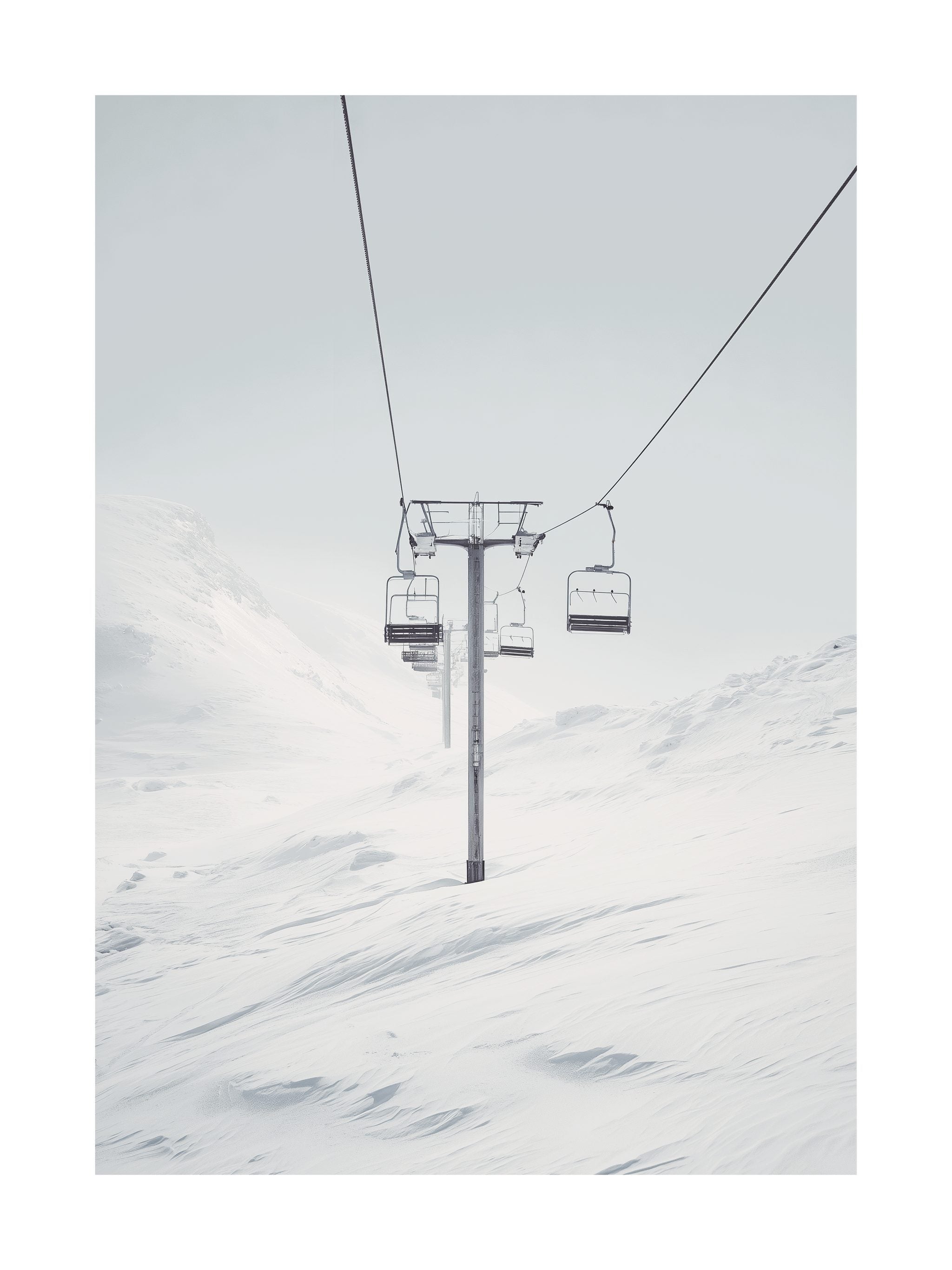 Minimal Ski Lift Poster