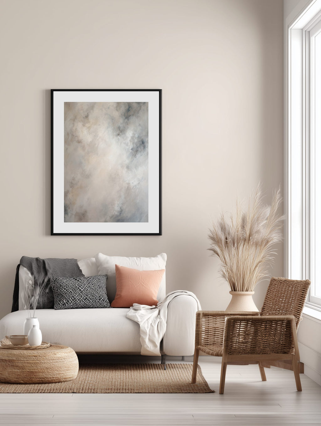 Soft Abstract Cloud Texture Poster