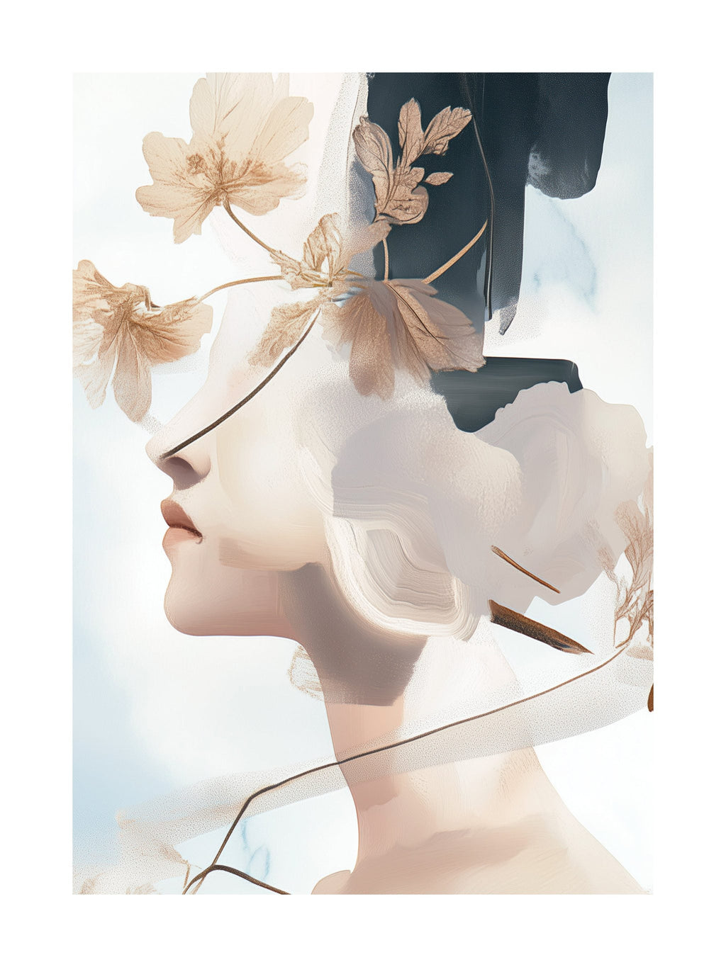 Dreamy Floral Fusion Poster