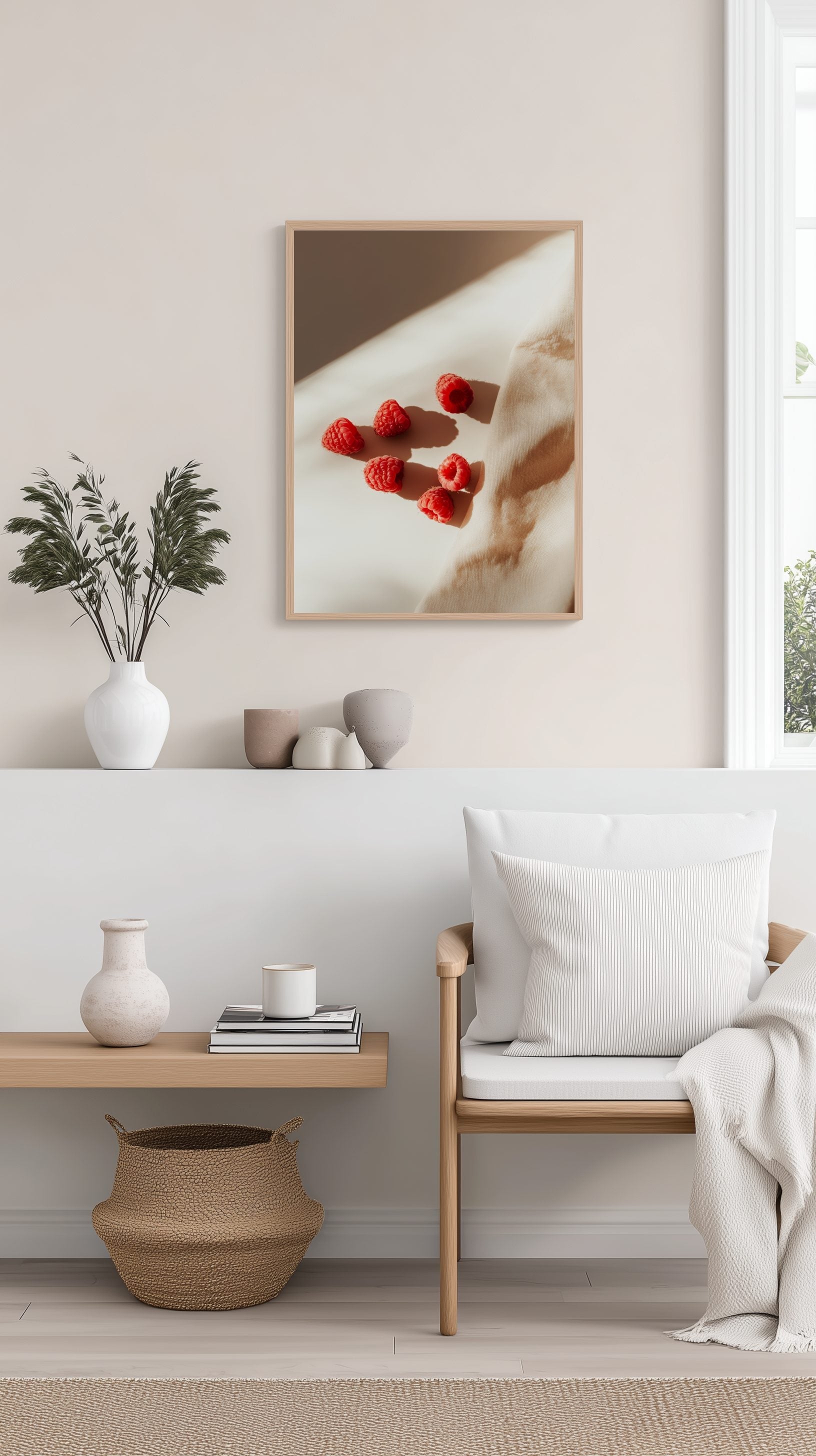 Raspberries in Sunlight Poster