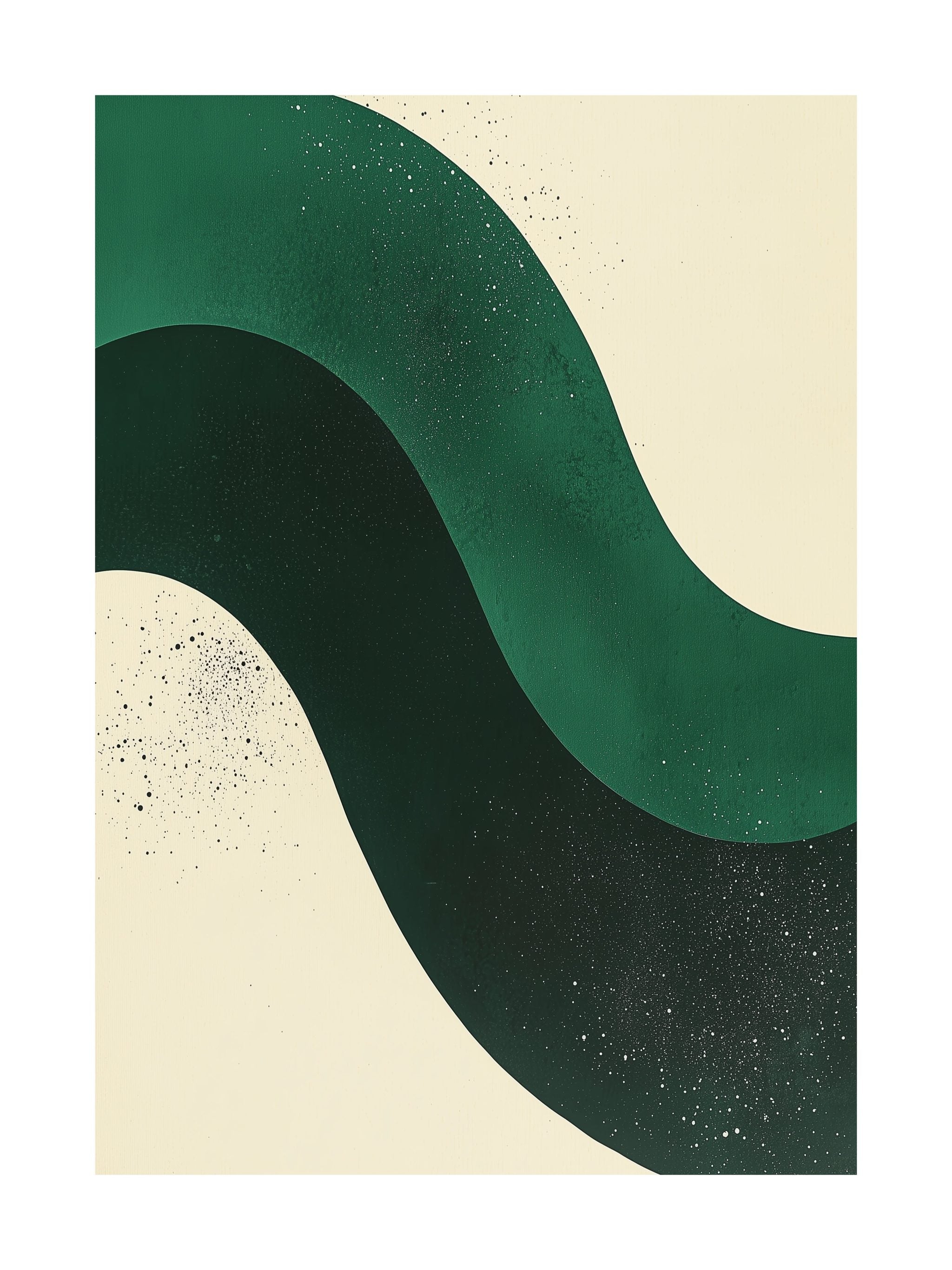 Emerald Waves Poster