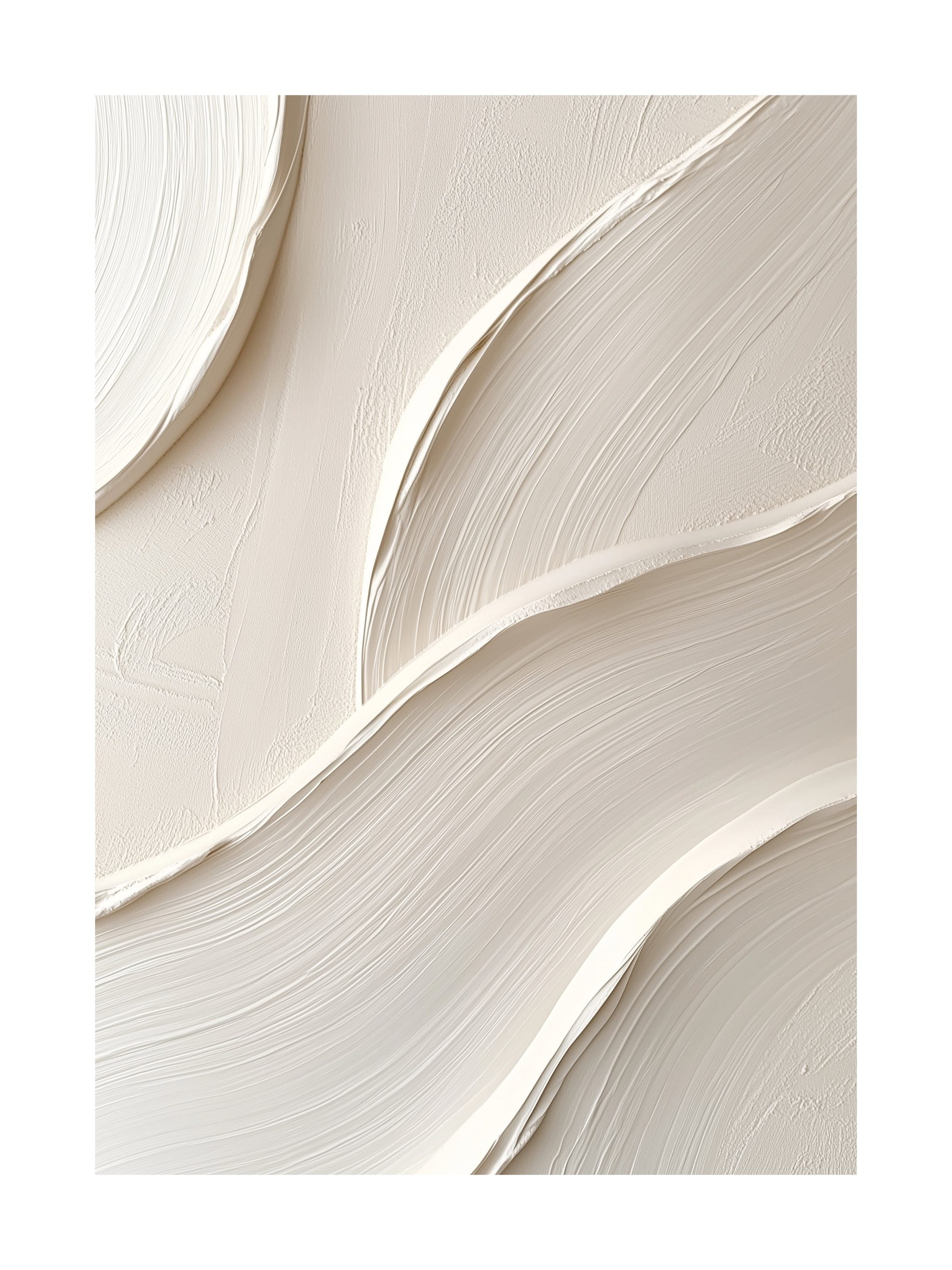 White Curve Abstract Poster