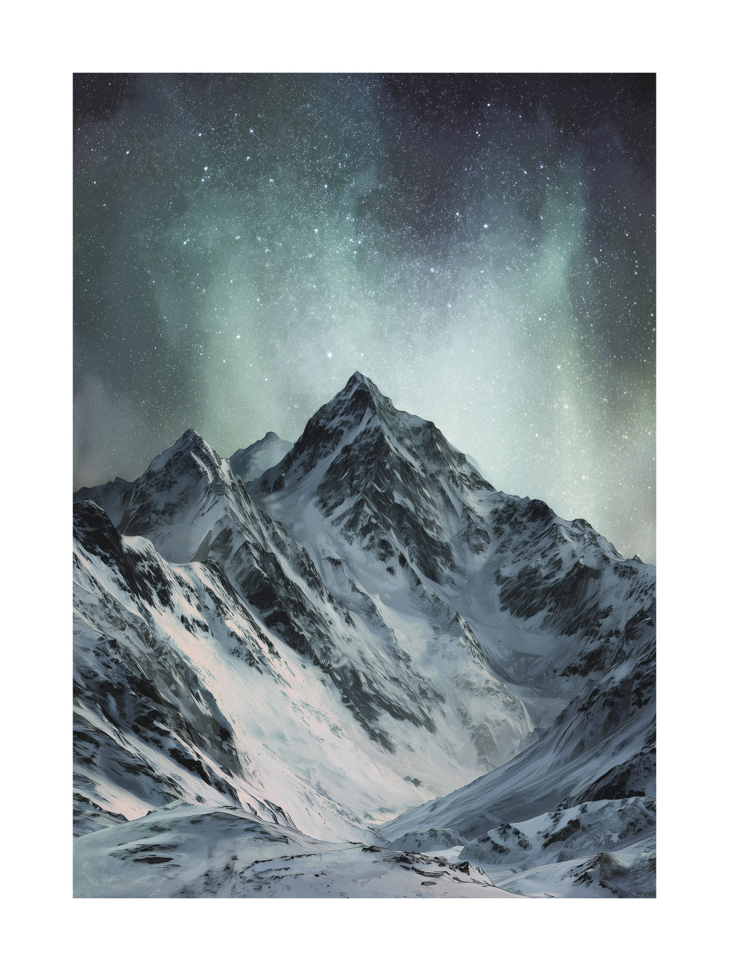 Northern Peaks Night Poster